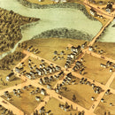 Vintage Map of Peshtigo, Wisconsin 1871