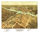 Vintage Map of Peshtigo, Wisconsin 1871