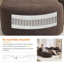 Compression Sponge L-Shape Sectional Sofa with Curved Chaise