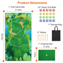 Golf Game Set Golf Game Training Mat Chipping Mat 20Pcs Sticky Golf Balls Indoor Outdoor Golf Practice Mat For Kids Party Family Gathering