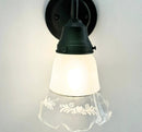 Delicate Floral Heart Frost and Clear With Gold Band by The Lamp Goods