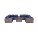 Modern Patio Rattan Sectional Set With Cushions by Unique Piece Furniture