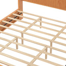 Solid Wood Platform Bed Frame with Headboard, King Size by HouseOfZazla