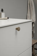Patina Brass "Lounge" Cabinet Knob and Wire Drawer Pulls