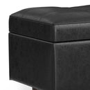 Shay - Large Square Coffee Table Storage Ottoman Mid-Century Style by Unique Piece Furniture