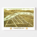 Vintage Map of Prairie du Sac, Wisconsin 1870