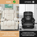 Power Lift Recliner Chair With Extended Footrest, Remote Control, Cup Holders, And Side Pockets by HouseOfZazla