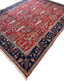 Handwoven Soumak Multicolor Wool Area Rug – 8’ x 10’