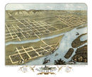 Vintage Map of Prairie du Chien, Wisconsin 1870