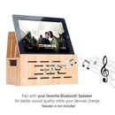 Bamboo Charging Stand With Speaker Cut Out by MobilevisionUS