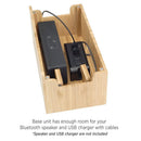 Bamboo Charging Stand With Speaker Cut Out by MobilevisionUS