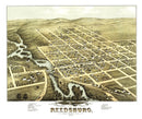 Vintage Map of Reedsburg, Wisconsin 1874