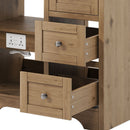 Double Sink Bathroom Vanity With Countertop, 2 Ceramic Sinks, 6 Drawers by HouseOfZazla