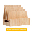 Bamboo Slim Stand and Charging Organizer by MobilevisionUS