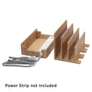 Bamboo Slim Charging Station & Storage Drawer Combo | Tiered Device Organizer & Desktop Caddy by MobilevisionUS