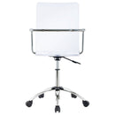 Clear Office Chair With Caster Wheels Futuristic Design, Adjustable Height - Clear by HouseOfZazla
