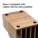 Bamboo 5-Slot Vertical File Sorter & Device Organizer | Slim Desktop Hub for Tablets, Laptops, and Documents by MobilevisionUS