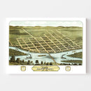 Vintage Map of Sauk City, Wisconsin 1870