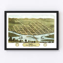Vintage Map of Sauk City, Wisconsin 1870