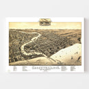 Vintage Map of Sheboygan, Wisconsin 1885