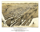 Vintage Map of West Superior, Wisconsin 1887