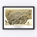 Vintage Map of West Superior, Wisconsin 1887