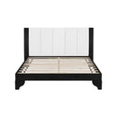 Queen Size Bed Frame in Black & White Pine by HouseOfZazla