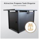 Outdoor Fire Pit Table With Lid High-Quality Materials - Black by Unique Piece Furniture