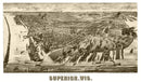 Vintage Map of Superior, Wisconsin 1893