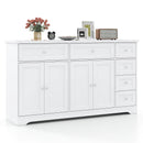 Buffet Sideboard 59" Modern Coffee Bar Station Console Table-White by LJGDeals
