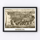 Vintage Map of Superior, Wisconsin 1893