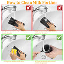 Electric Milk Frother Steamer 4 in 1 Multifunctional Hot Cold Milk Foam Maker Temperature Control Automatic Quiet Milk Warmer Latte Cappuccinos Diamon