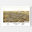 Vintage Map of Waupun, Wisconsin 1885
