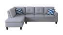 Irine - Sectional Sofa With Ottoman - Gray by HouseOfZazla