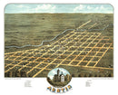 Vintage Map of Austin, Minnesota 1870
