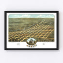 Vintage Map of Austin, Minnesota 1870