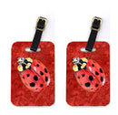 Lady Bug on Deep Red Luggage Tag