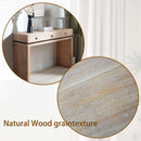Rustic Wood Console Table With 3 Drawers Entryway Table For Hallway, Foyer, Or Office - Natural / Natural & Light Brown / Natural Wood / Natural Wood Wash / Natural / Rustic by HouseOfZazla