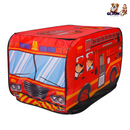 Kids Play Tent Foldable Pop Up Fire Truck Tent Portable Children Baby Play House W/ Carry Bag For Indoor Outdoor Use