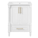 Bathroom Vanity With Ornate French Cylinder Legs, Soft Close Drawer