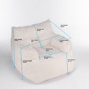 Soft Teddy Fabric Tufted Foam Bean Bag Chair With Teddy Fabric by HouseOfZazla