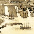 Vintage Map of Duluth, Minnesota 1887