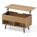 31.5 Inch Lift-Top Coffee Table with Hidden Storage and 2 Open Shelves by LJGDeals