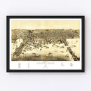 Vintage Map of Duluth, Minnesota 1887