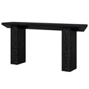 Extra Long Narrow Console Table For Entryway & Hallway - Black / White Print by HouseOfZazla
