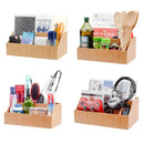 Bamboo Desk Organizer & Charging Station - All-In-One Office Storage Caddy for Tablets, Stationery, and Makeup by MobilevisionUS