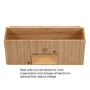 Bamboo Desk Organizer & Charging Station - All-In-One Office Storage Caddy for Tablets, Stationery, and Makeup by MobilevisionUS