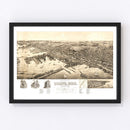 Vintage Map of Duluth, Minnesota 1893