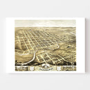 Vintage Map of Faribault, Minnesota 1869