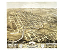 Vintage Map of Faribault, Minnesota 1869